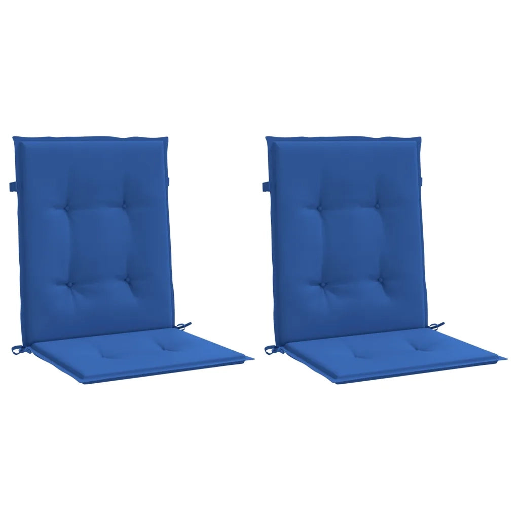 Cuscini per Sedia 2 pz Blu Reale 100x50x3 cm in Tessuto Oxford 314143