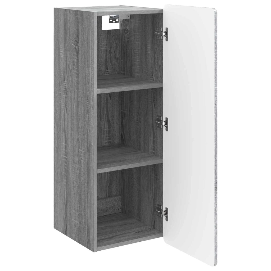 Mobiletto a muro Sonoma grigio 33 x 34,5 x 94 cm