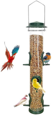 Voederbak Metallico per Uccelli Selvaggi, 6 Contatti, Sospeso, per Giardino e Balcone