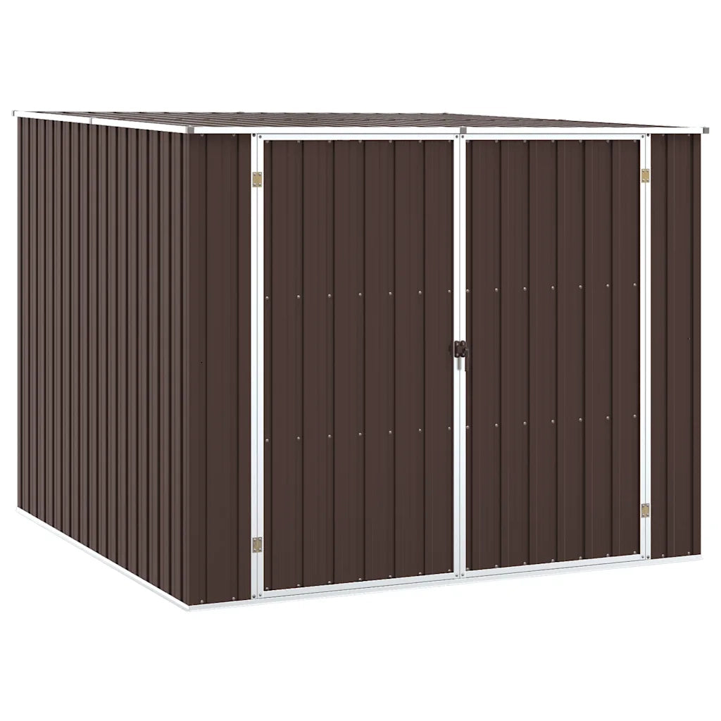 Capanno da Giardino Marrone 195x198x159 cm in Acciaio Zincato 46256