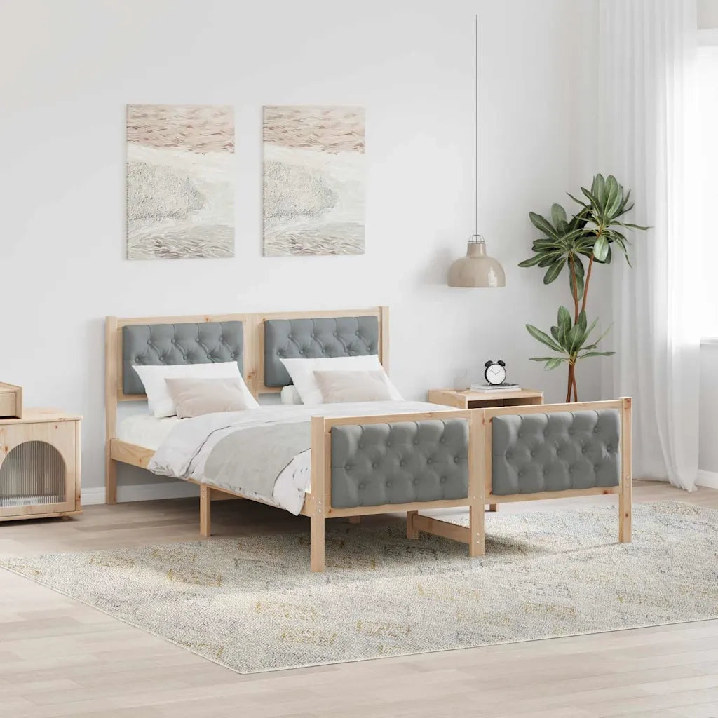 Struttura del letto Grigio chiaro 140 x 200 cm Pino massello 3394288