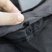 Passeggino per Cani Pieghevole con Tettuccio Regolabile, Borsa e 2 Guinzagli, 82x47x97 cm, Grigio e Nero