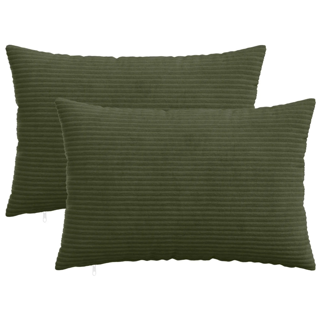Federa 2 pcs HEERLEN Verde 50 x 80 cm corduroy 911981
