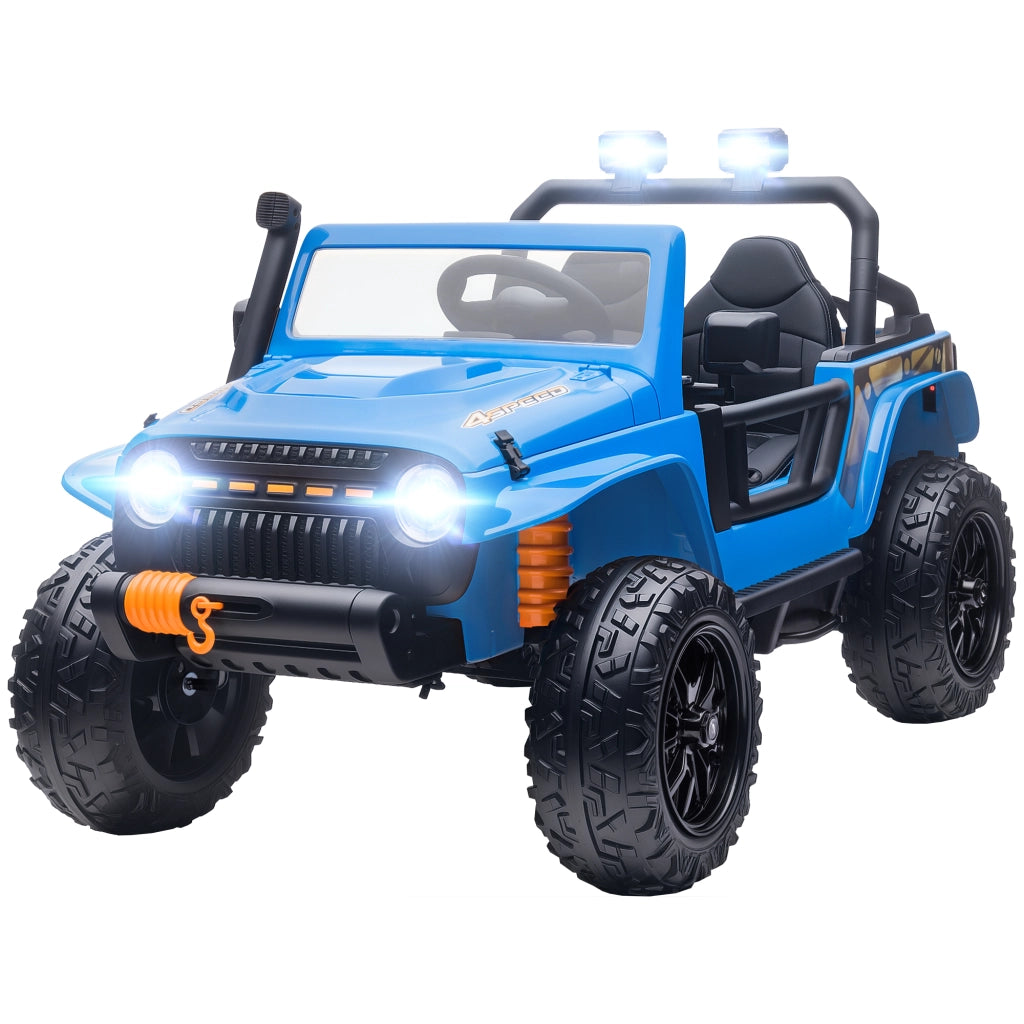 Macchina elettrica per bambini 12V ¨C zephmum ¨C Blu con telecomando e luci LED