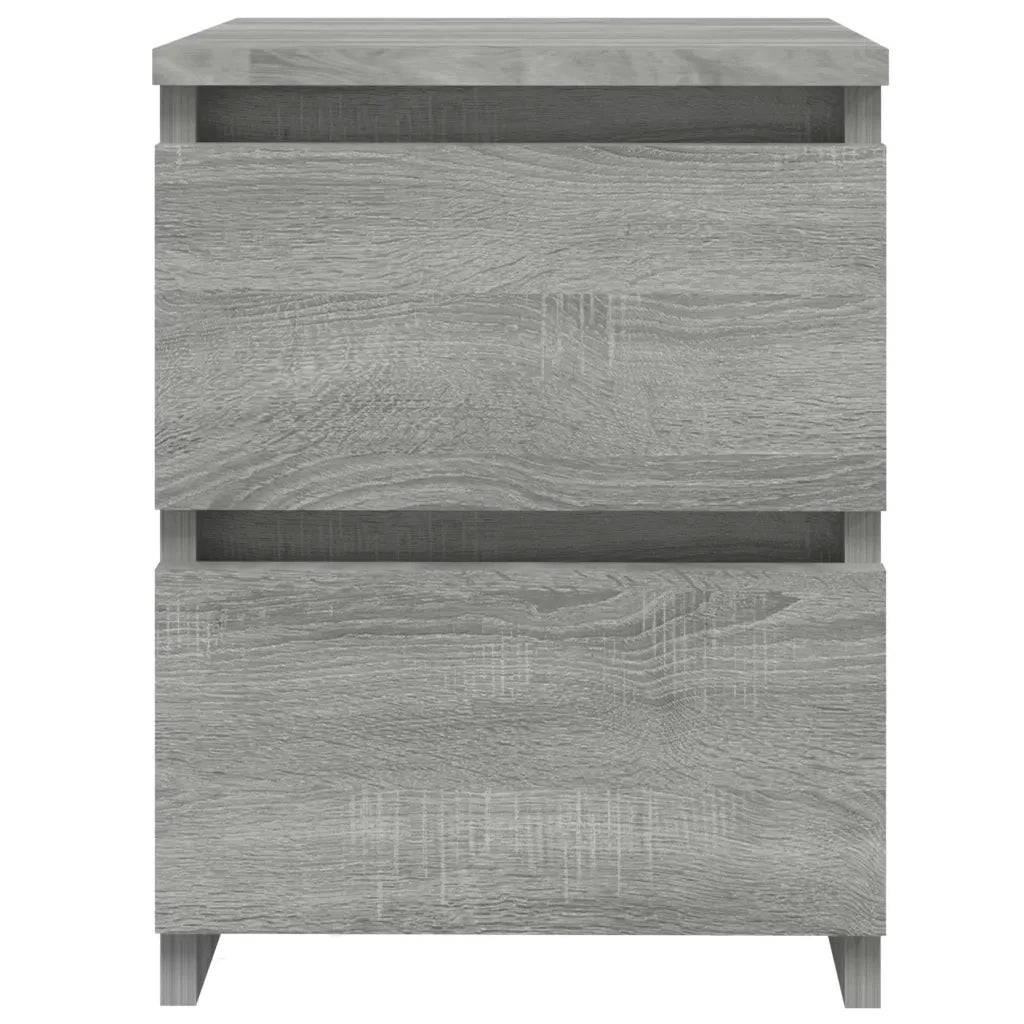 Comodino Grigio Sonoma 30x30x40 cm in Legno Multistrato 815329