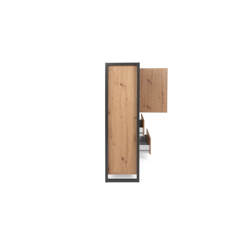 Credenza alta Denver 51 L120XP40XH140 quercia antracite