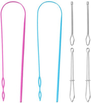 Set di Clip per Tirare Fili 6 pezzi - Clip Regolabile - Corda per Tirare - Attrezzo per Inserimento - Acciaio Inossidabile - Plastica - Duraturo e Economico - Inseritore