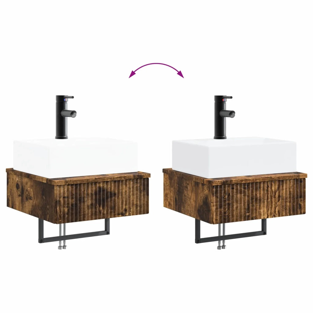 Lavabo da Parete Rovere Fumo 40 x 41 x 39 cm 890203