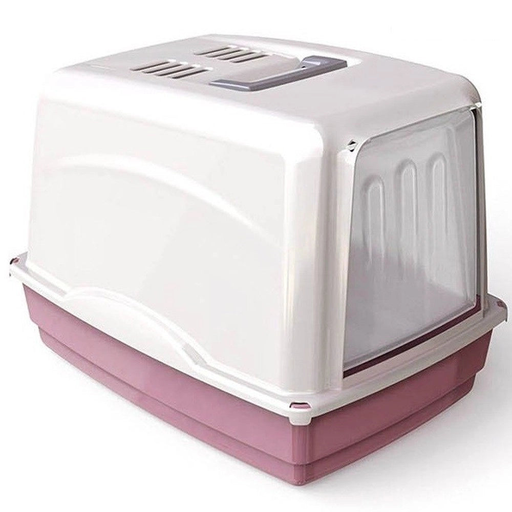 Trade Shop - Lettiera Toilette Chiusa Maniglia Filtro Per Gatti Gatto Vicky 54x39x39 Igiene -
