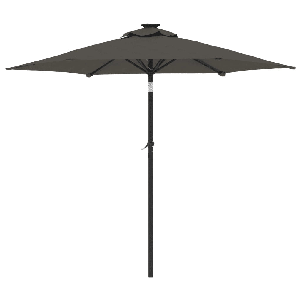 Ombrellone Giardino con Palo in Acciaio Antracite 225x225x212cm 4005060