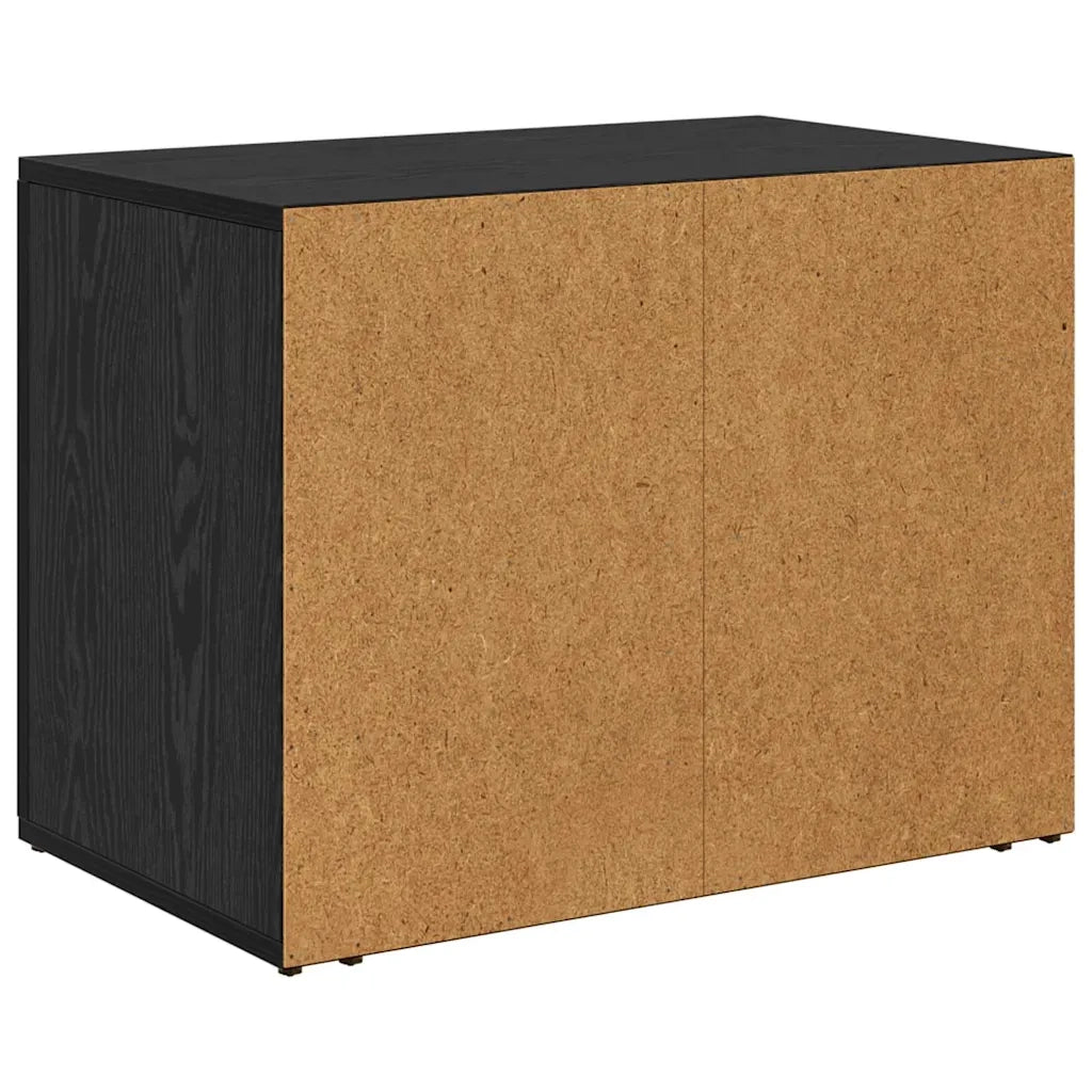 Armadio da Notte Rovere Nero 35 x 60 x 50 cm Legno multistrato