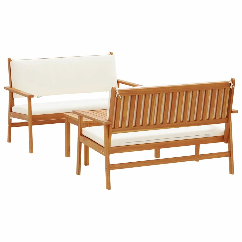 Set Divano da Giardino 3 pcs Marrone 120 x 65,5 x 79 cm 3325229