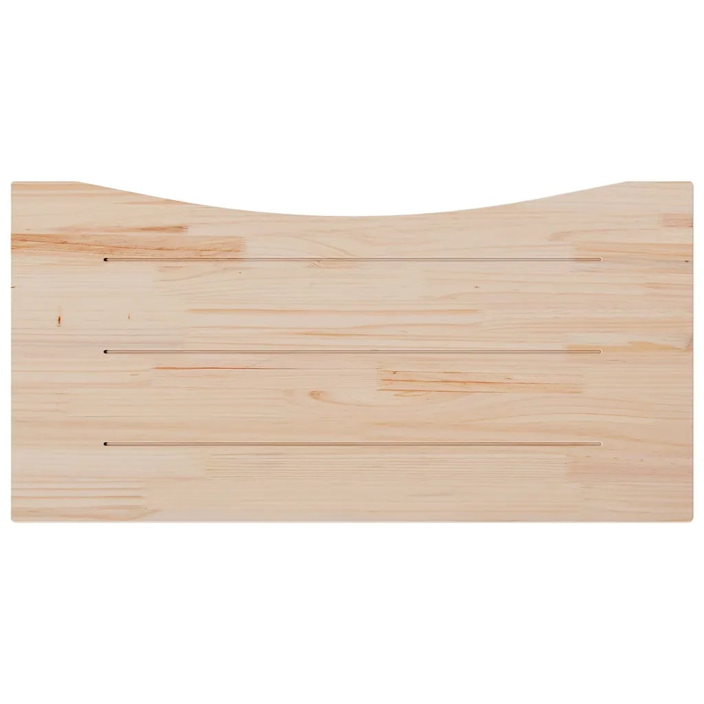 Piano Scrivania Bianco 110x60x2,5 cm in Legno Massello di Pino 824446