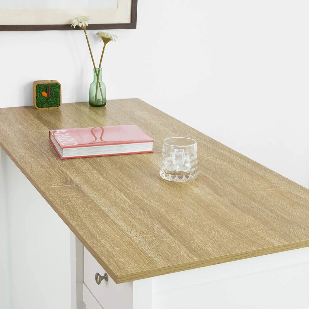 Penisola cucina Tavolo alto bar in legno Lunghezza: 120 cm Profondità: 55 cm Altezza: 90 cm bianco FWT64-WN