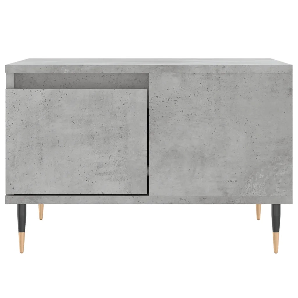 Tavolino Salotto-Tavolino da soggiorno-Tavolo Grigio Cemento 55x55x36,5 cm Legno Multistrato 177046