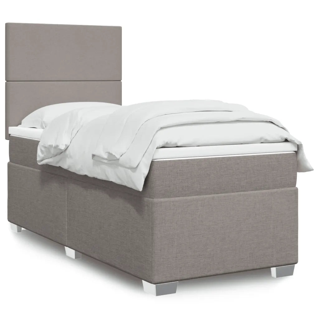 Giroletto a Molle con Materasso Tortora 90x190 cm in Tessuto 3290340