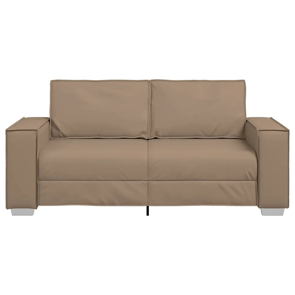 Divano a due posti Cappuccino 180 cm Pelle Sintetica 4105055