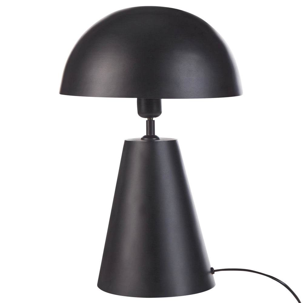 Lampada da tavolo in metallo con paralume in legno dalla forma irregolare nero stile moderno soggiorno camera da letto