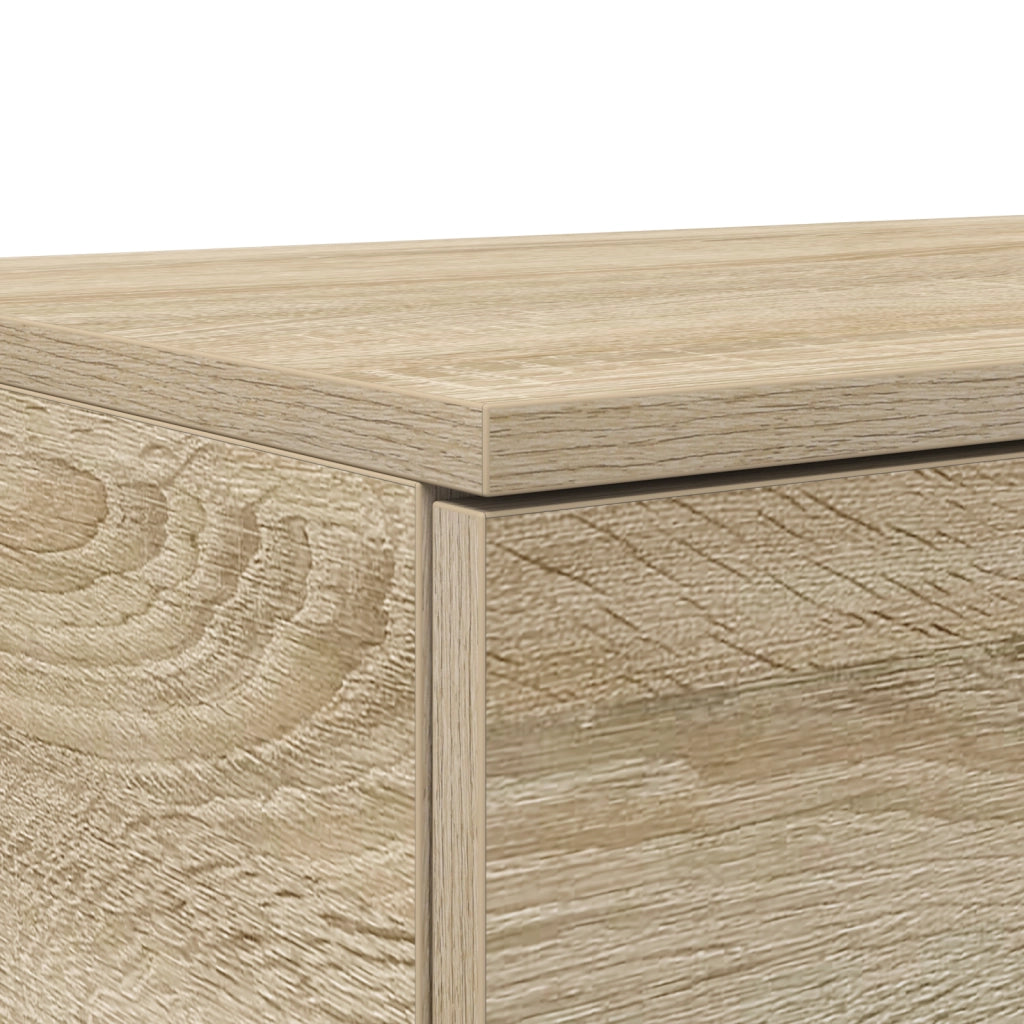 Comodino in rovere Sonoma 120x36.5x16.5 cm legno ingegnerizzato