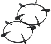 Supporto Wok in Ghisa - 2 Pezzi - Beugel per Fornello a Gas - Accessori per Piastra di Cottura - Sostegno di Pentola - Materiali di Alta Qualità - 20,3 cm Diagonale - Cinghia per Fornello