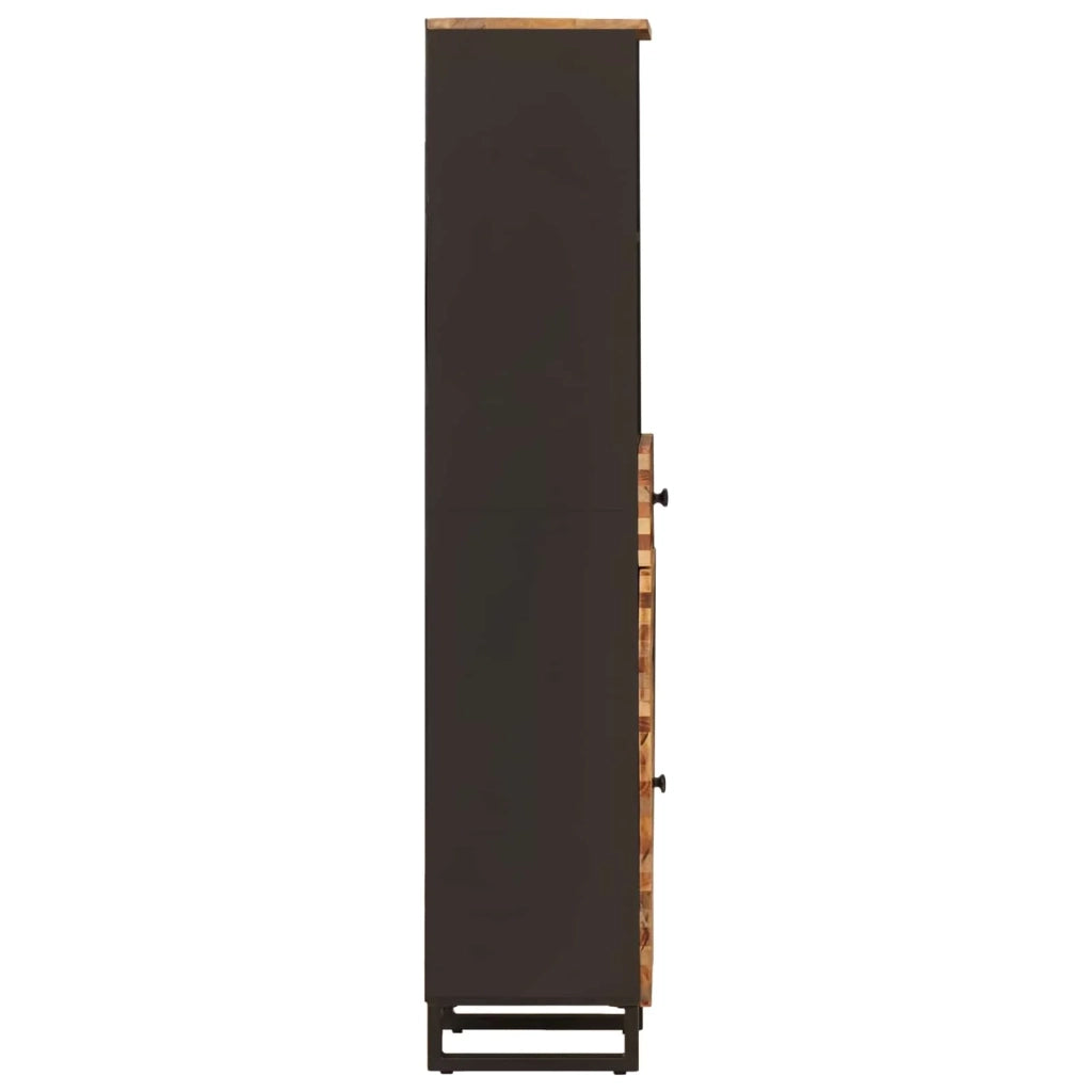 Mobiletto da bagno moderno in legno di mango pratico contenitore 38 x 33 x 160 cm stile contemporaneo legno marrone 02_0057820