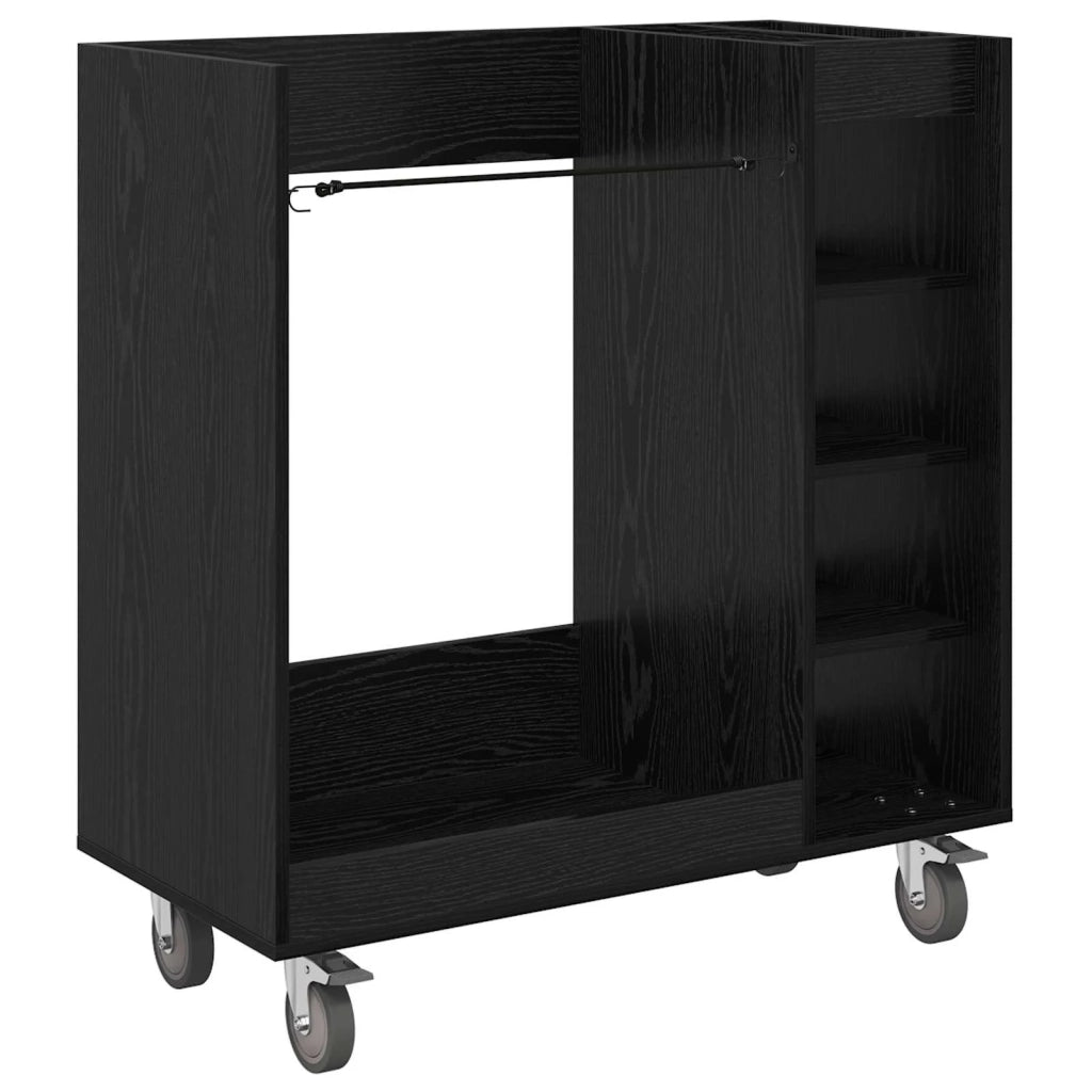 Armadio per Golf con ruota Rovere Nero 90 x 45 x 98 cm CFW6274418