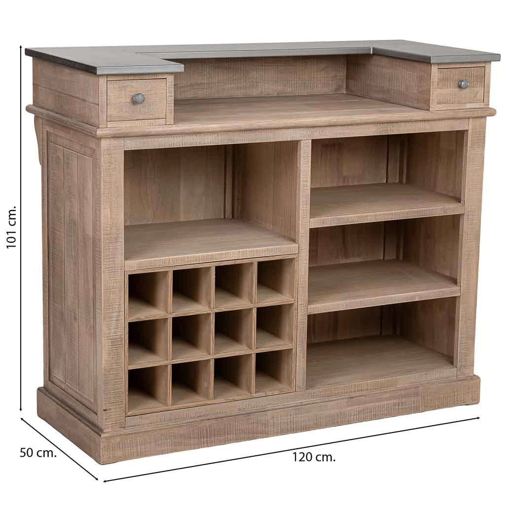 Bar in legno marrone 101x50x120h cm