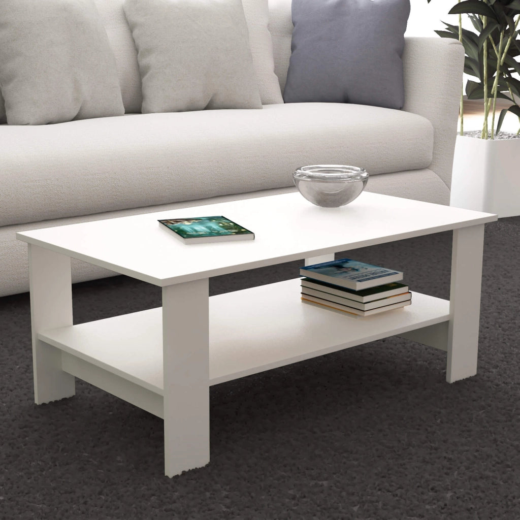 Tavolino da Salotto con ripiano Moderno in Legno Composito 100x40 - JONNY