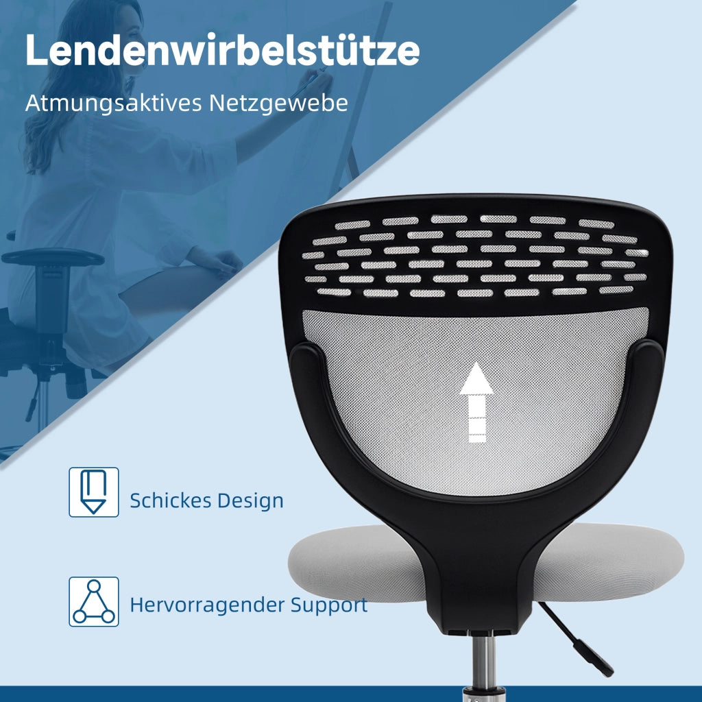 Sedia da ufficio imbottita ¨C Xylo ¨C Grigio chiaro regolabile