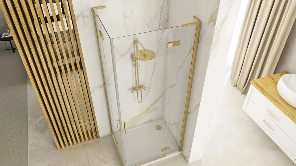 Cabina Doccia Rea Hugo 90x100 Gold Brush