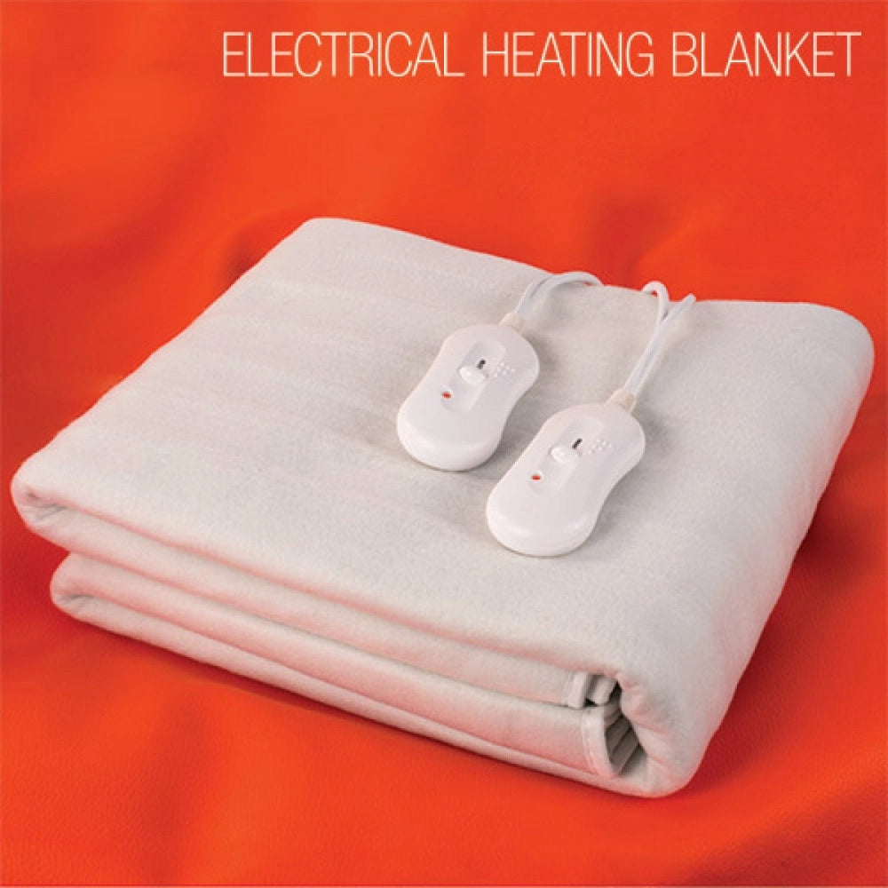 Trade Shop - Termocoperta Elettrica Matrimoniale Scalda Sonno 160 X 140 Cm Doppio Regolatore -