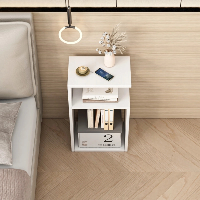 Comodino per camera da letto tavolino loft bianco salotto moderno 50 cm