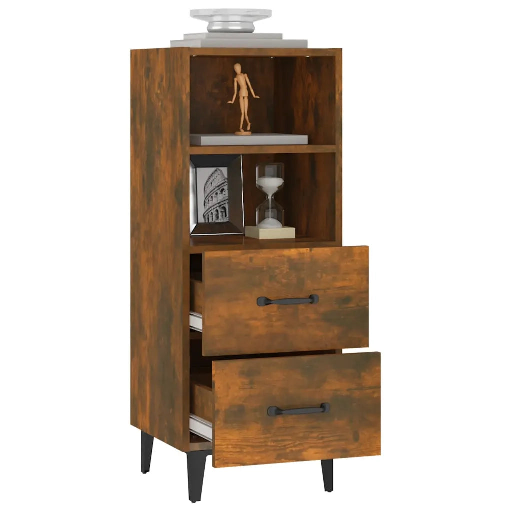 Credenza-Buffet-Armadio da cucina Rovere Fumo 34,5x34x90 cm in Legno Multistrato 206238