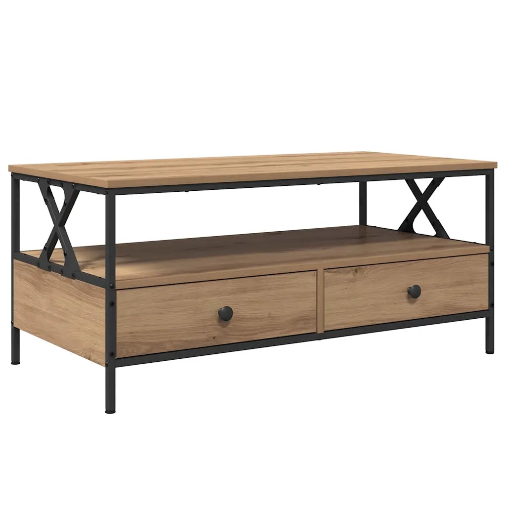 Tavolino da salotto | Tavolino da caff¨¨ | Tavolino da Soggiorno rovere artigianale 100 x 51 x 45 cm
