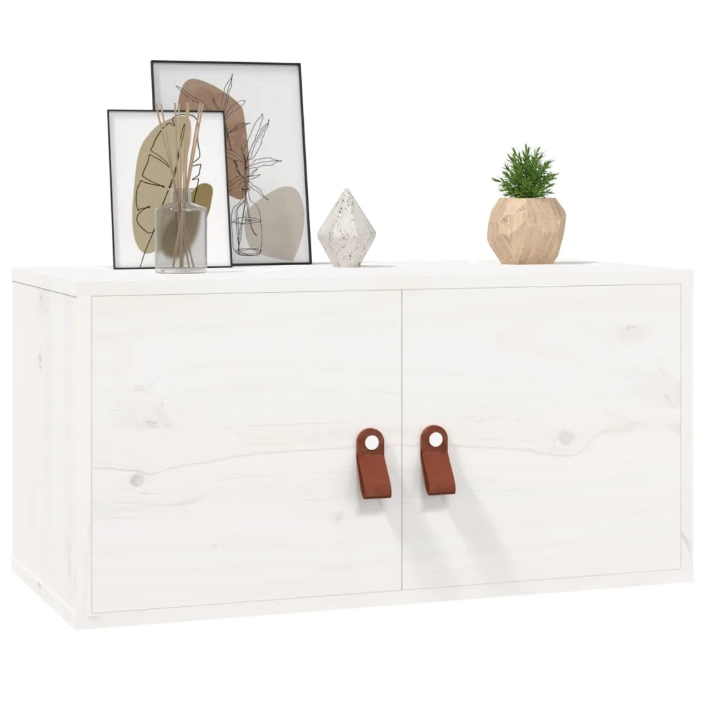 Pensili 2 pz Bianchi 60x30x30 cm in Legno Massello di Pino cod mxl 33254
