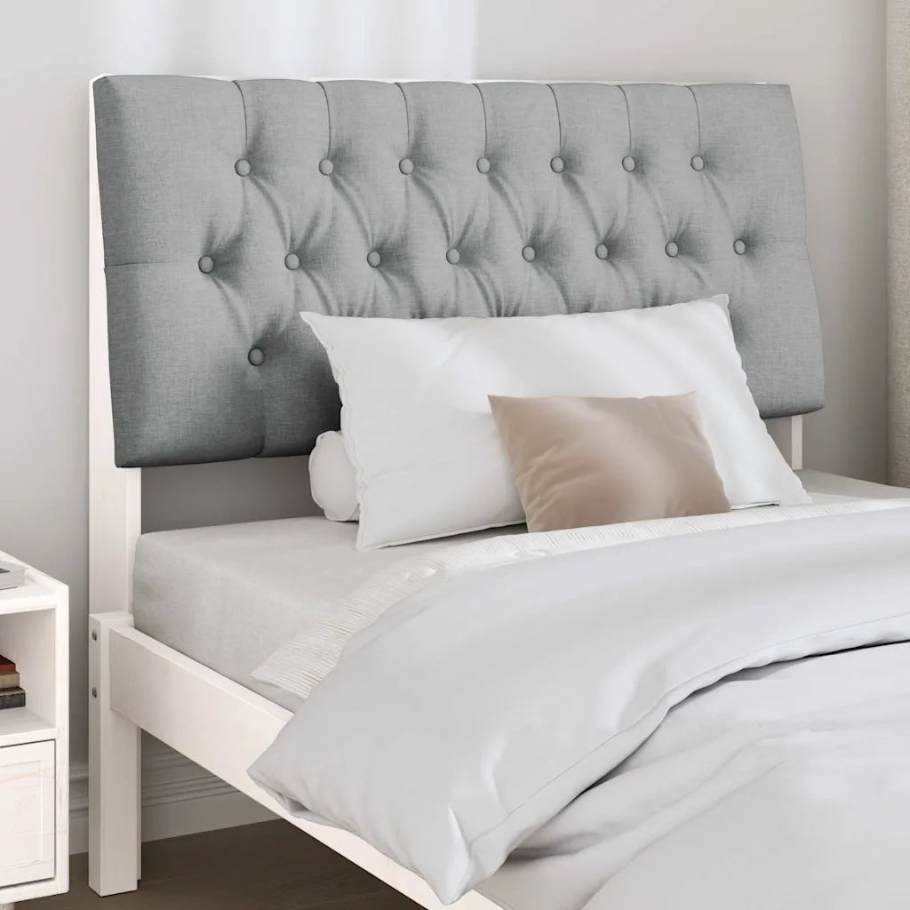 Testiera imbottita-Testiera con Cuscini-Testata Grigio chiaro 100 cm Pino massello 959176