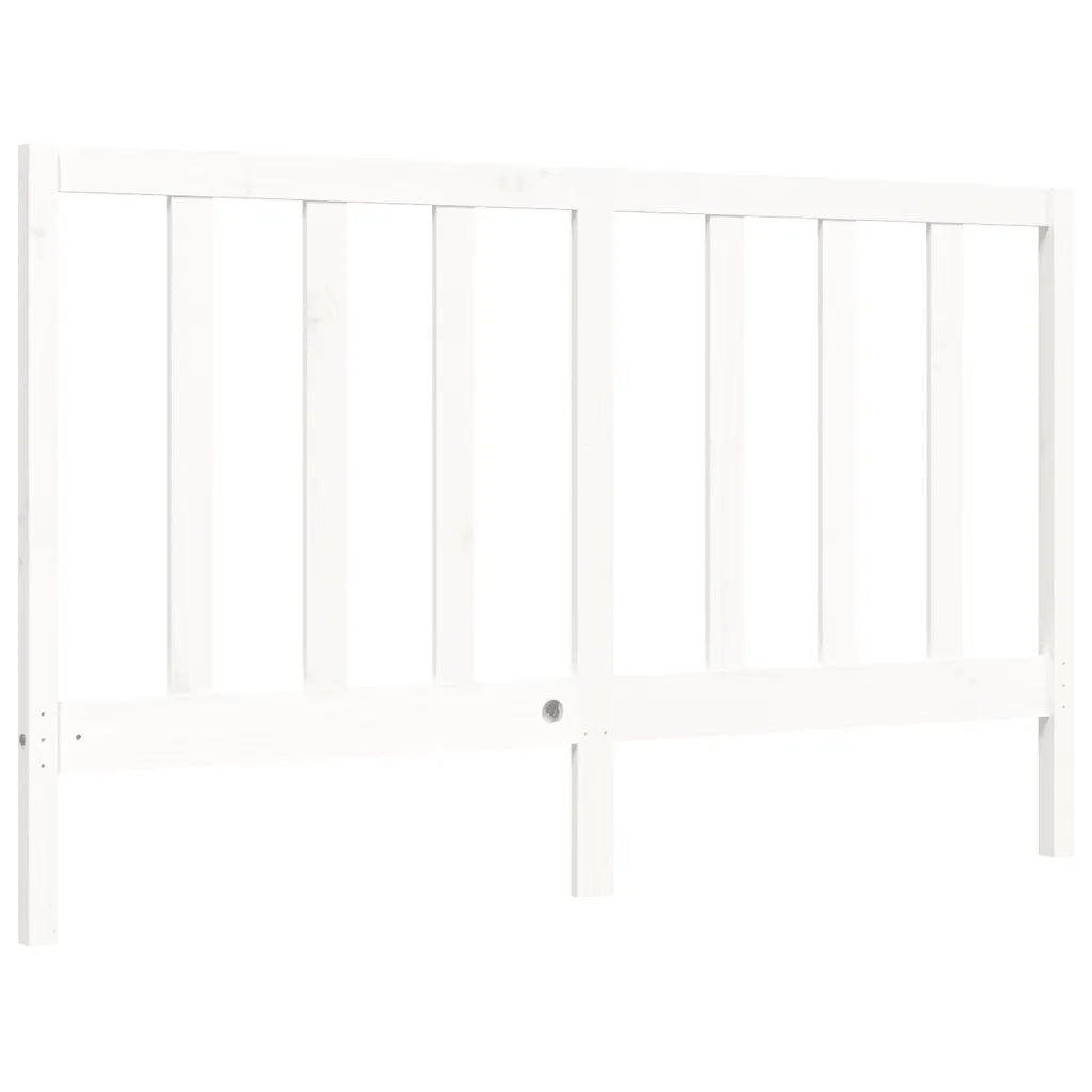 Giroletto senza Materasso-Struttura Letto Bianco 160x200 cm Legno Massello Pino 284580
