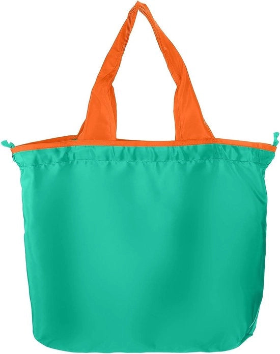 Borsa per spese riutilizzabile 510 x 400 mm lavabile pieghevole leggera per shopping campeggio viaggi (blu)