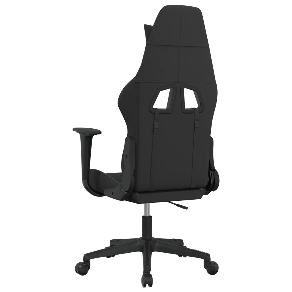 Sedia da Gaming Nero e Blu in Tessuto 345497