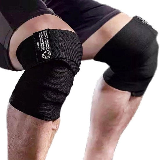 Protezioni ginocchiali per piegamenti e sollevamenti pesi - 1 coppia protezioni ginocchiali per powerlifting - allenamento gambe e cross training - 183 cm tubo - per donne e uomini
