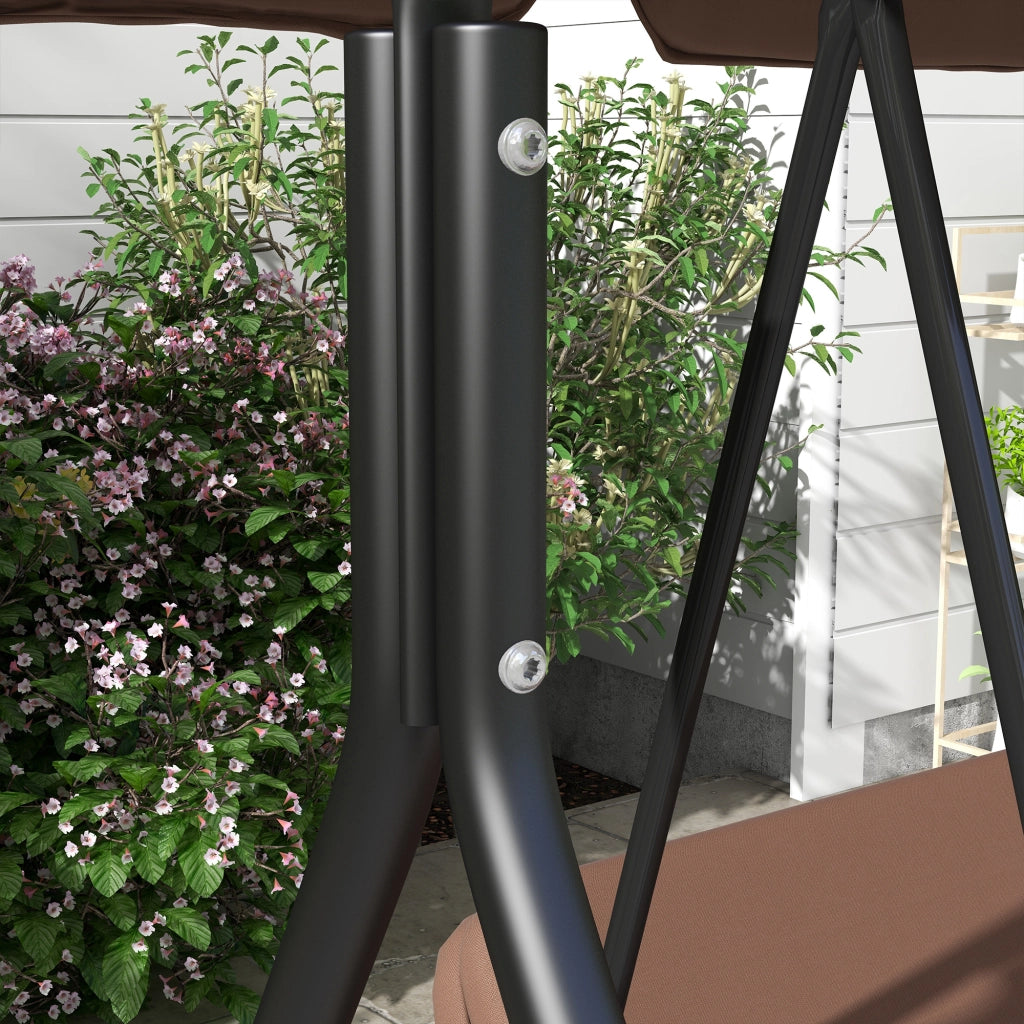 Dondolo da Giardino 3 Posti con Tetto Regolabile ¨C MINIMAL ¨C Impermeabile, 200 kg
