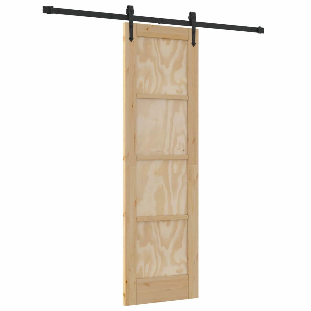 Porta scorrevole ORKDAL Naturale e Nero 61 x 198,5 cm 3445557