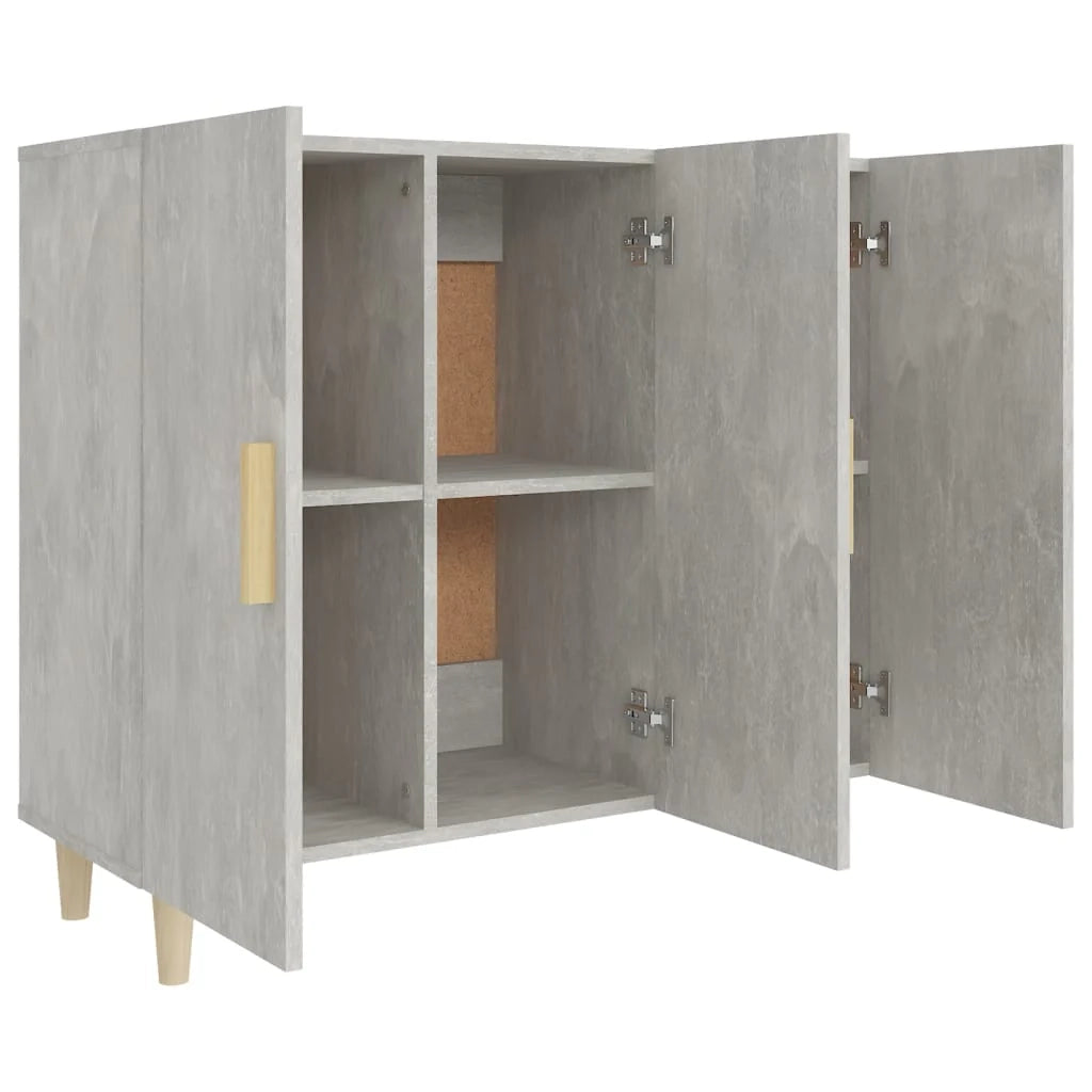 Buffet credenza cassettiera armadio mobile contenitore organizer per cucina soggiorno salotto 90 x 34 x 80 cm legno ingegnerizzato grigio 02_0032118
