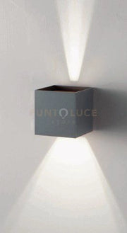 APPLIQUE DA ESTERNO A LED CUBE 4000K 770LM 10W IP65 10X10X10CM ANTRACITE