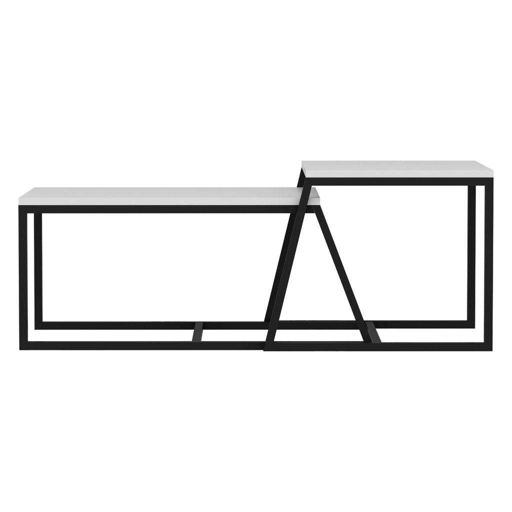 Urbania, Tavolino da Salotto Modulabile, 75x50x38h cm Bianco