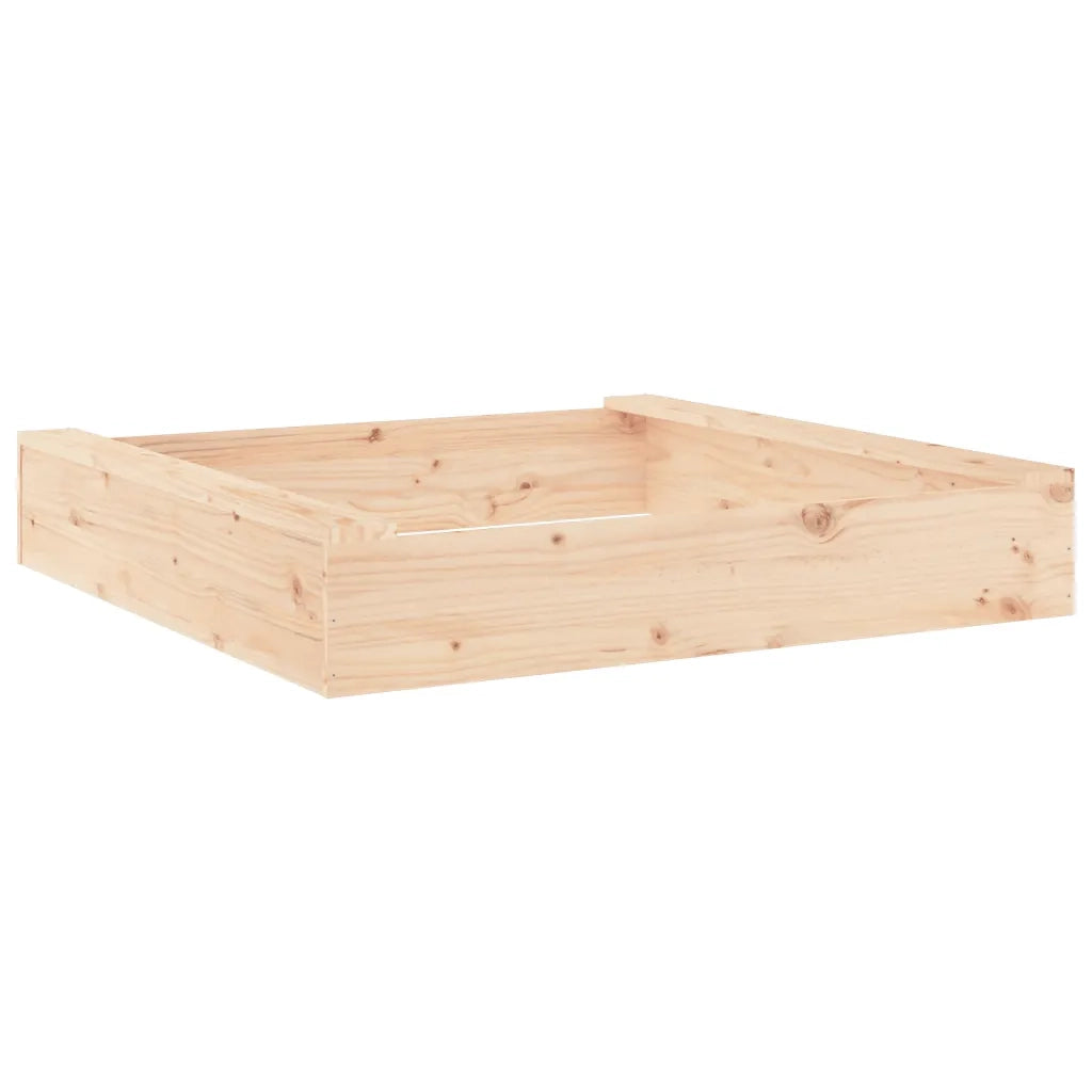 Sabbiera con Sedute Quadrata in Legno Massello di Pino 825030