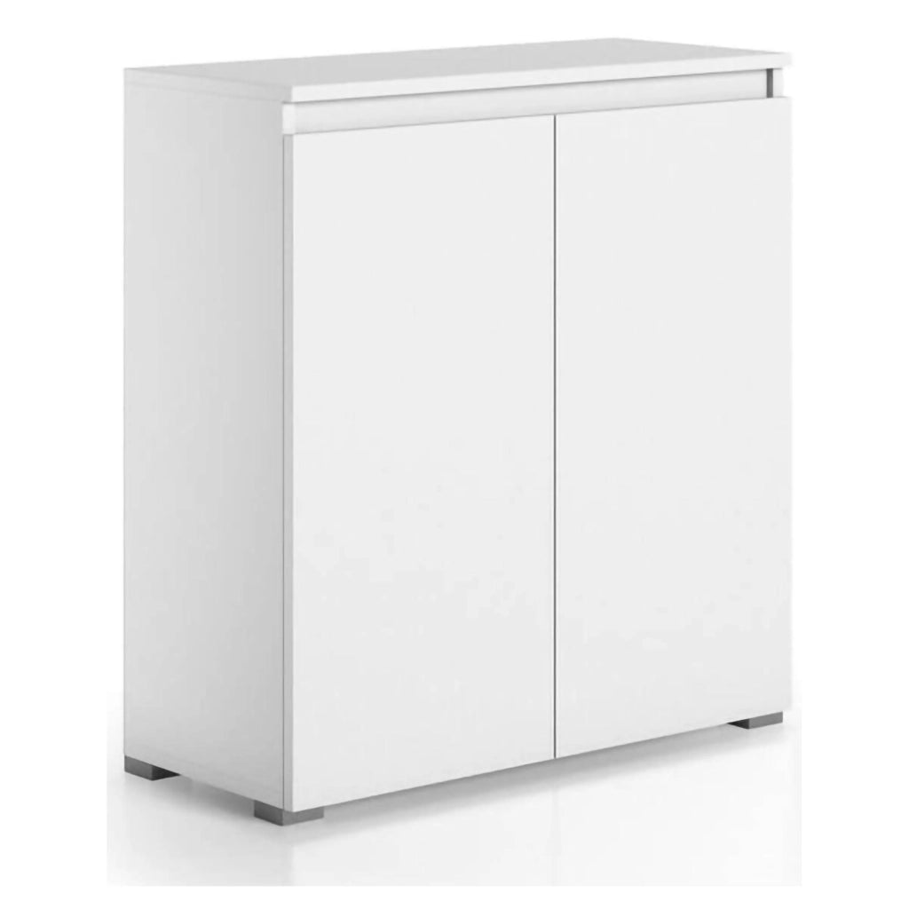 Mobile Portascarpe Astrina, Scarpiera 3 Ripiani Made in Italy, 80x37x102h cm Bianco