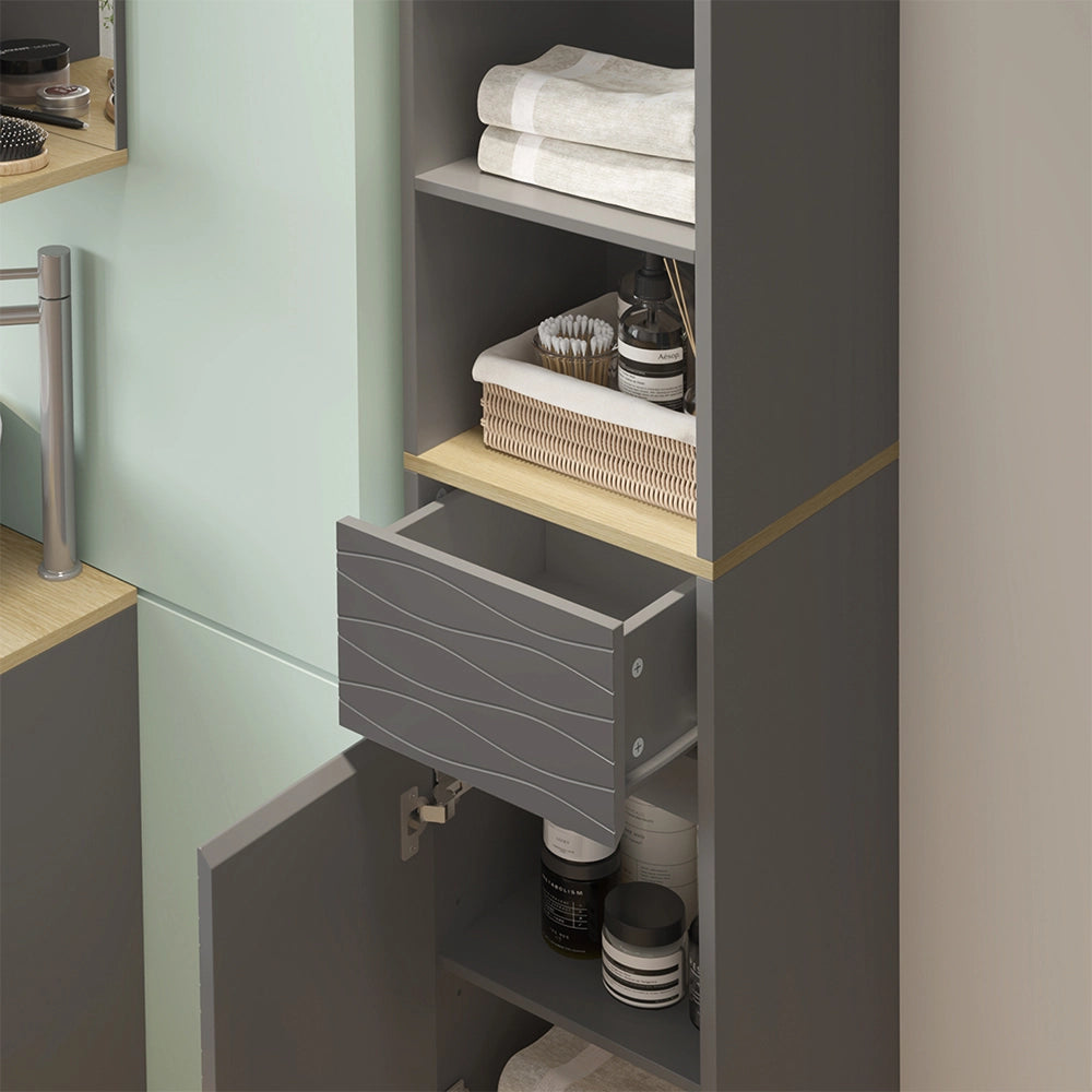 Vicco Mobili per il bagno Antracite 30 x 151.5 cm con cassetto