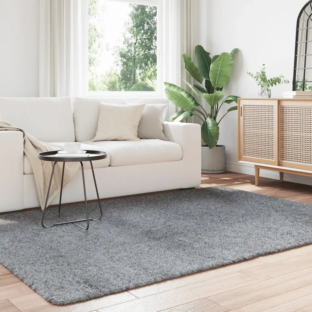 Tappeto Shaggy a Pelo Lungo NAVARRA Grigio Chiaro 160x230 cm 4102842
