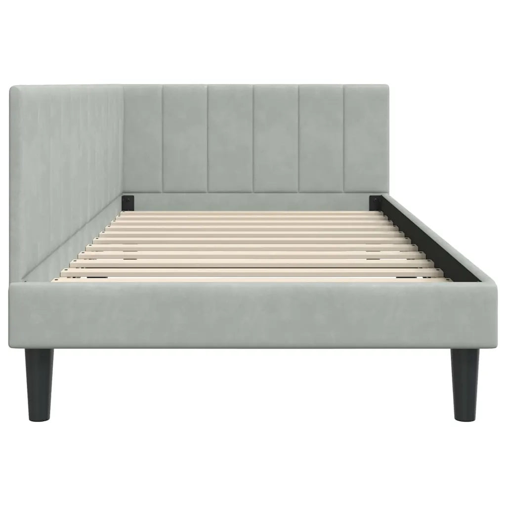 Cornice del letto ad angolo Grigio chiaro 100 cm x 200 cm 42016358